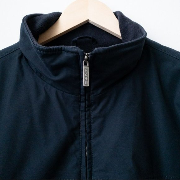 GANT Fleece Lined Navy Blue Bomber Jacket - Picture 5 of 10